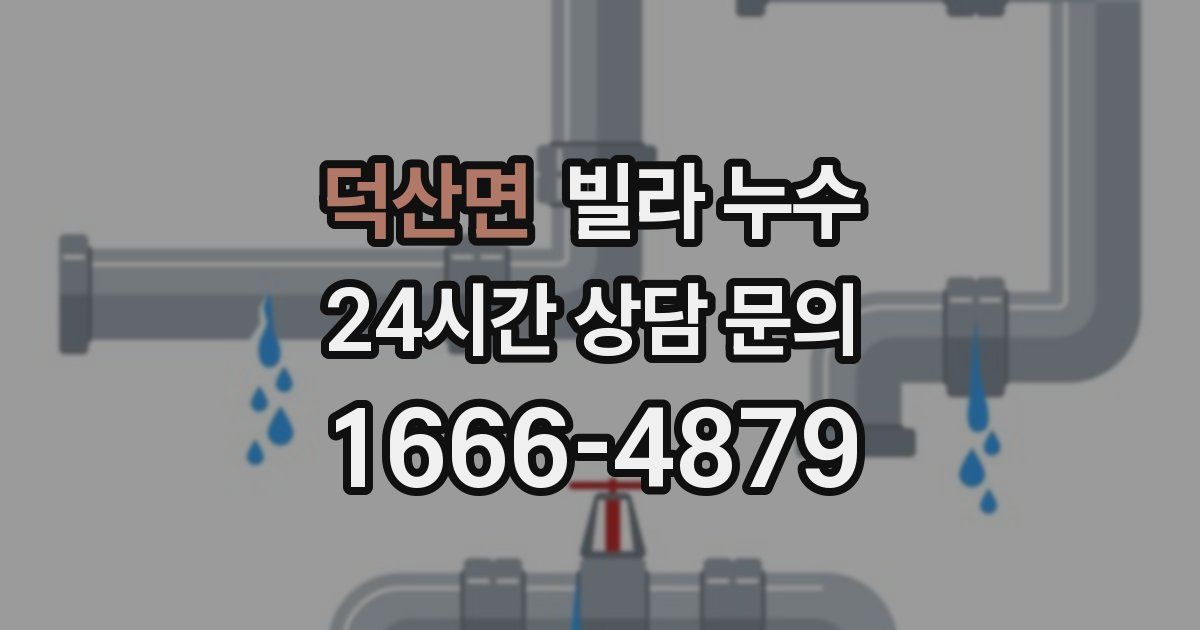 덕산면 빌라 누수