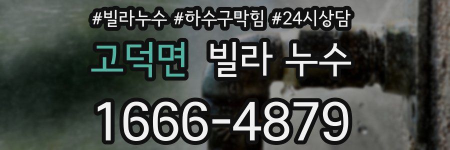 고덕면 빌라 누수