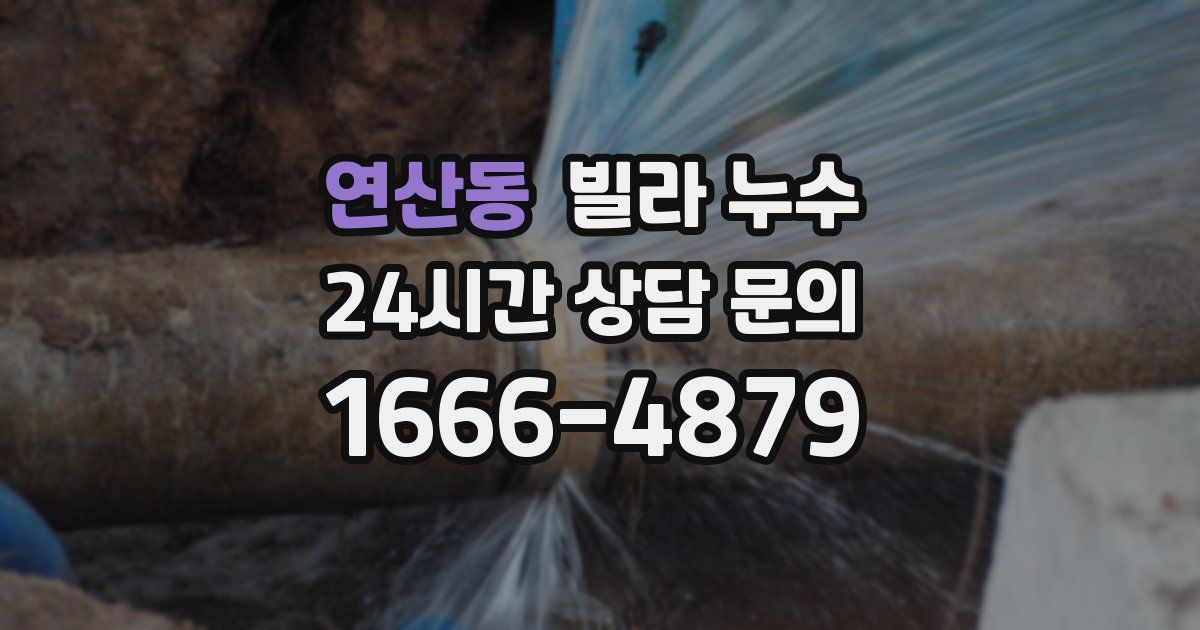 연산동 빌라 누수