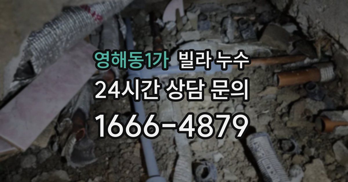 영해동1가 빌라 누수