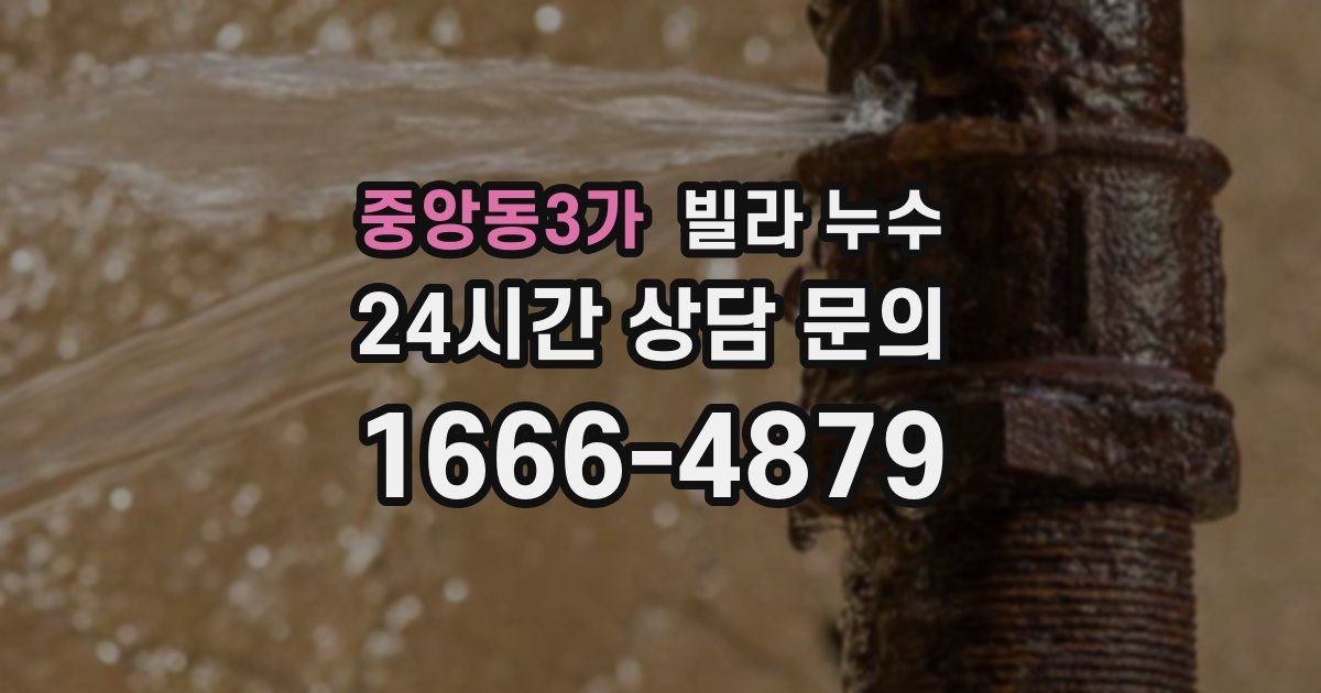 중앙동3가 빌라 누수