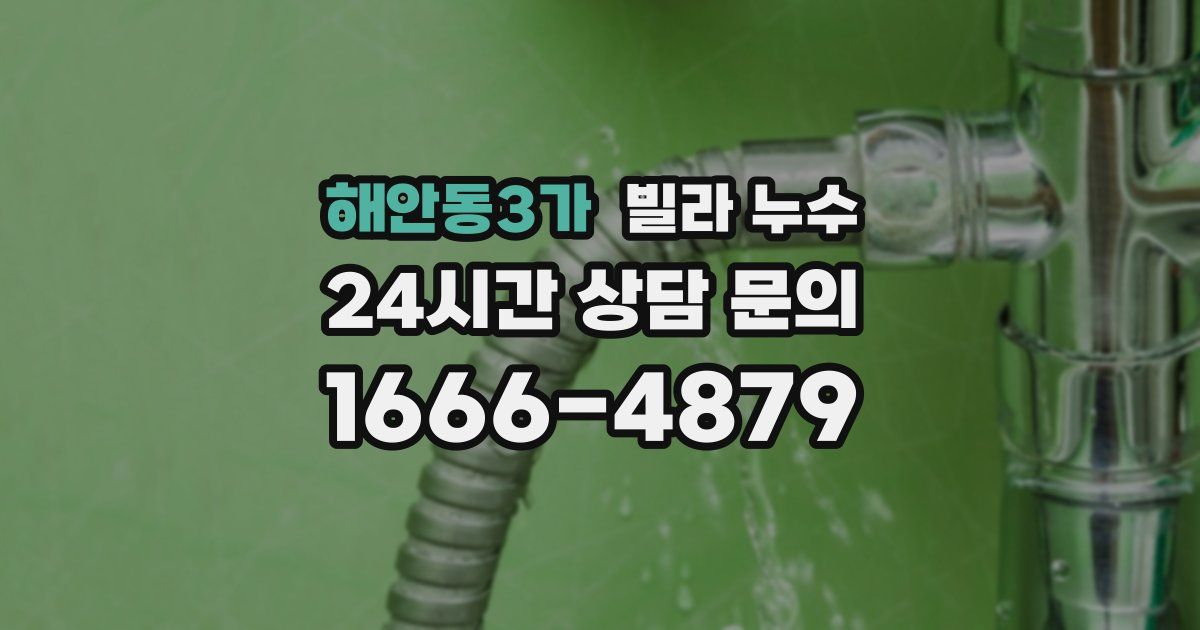 해안동3가 빌라 누수