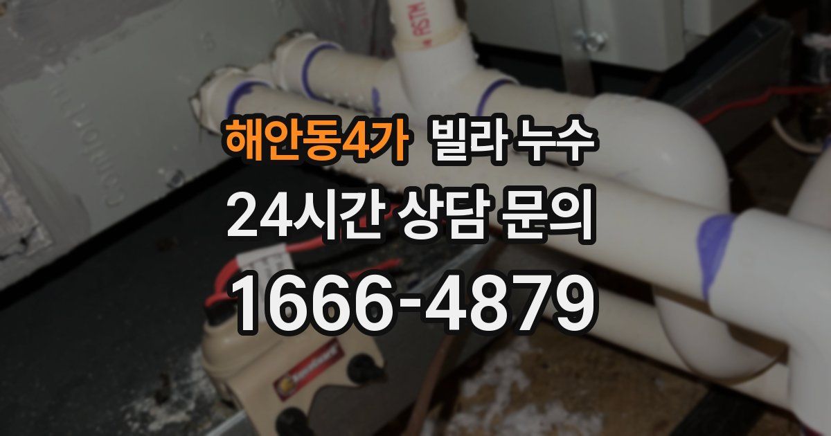 해안동4가 빌라 누수