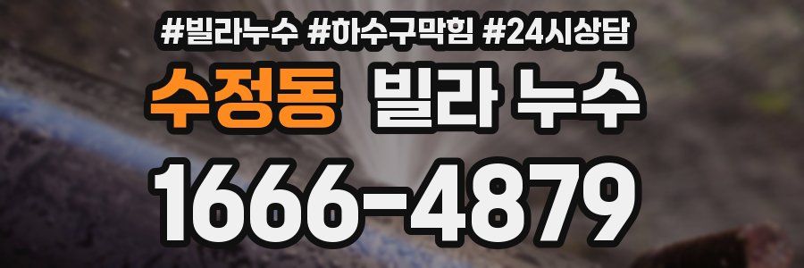수정동 빌라 누수