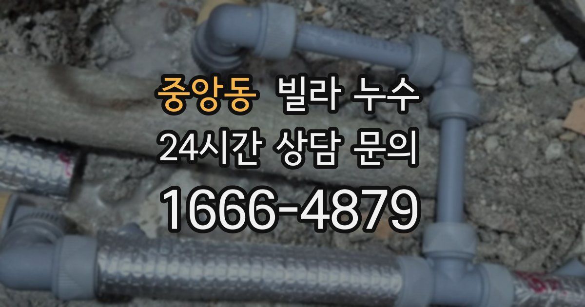 중앙동 빌라 누수