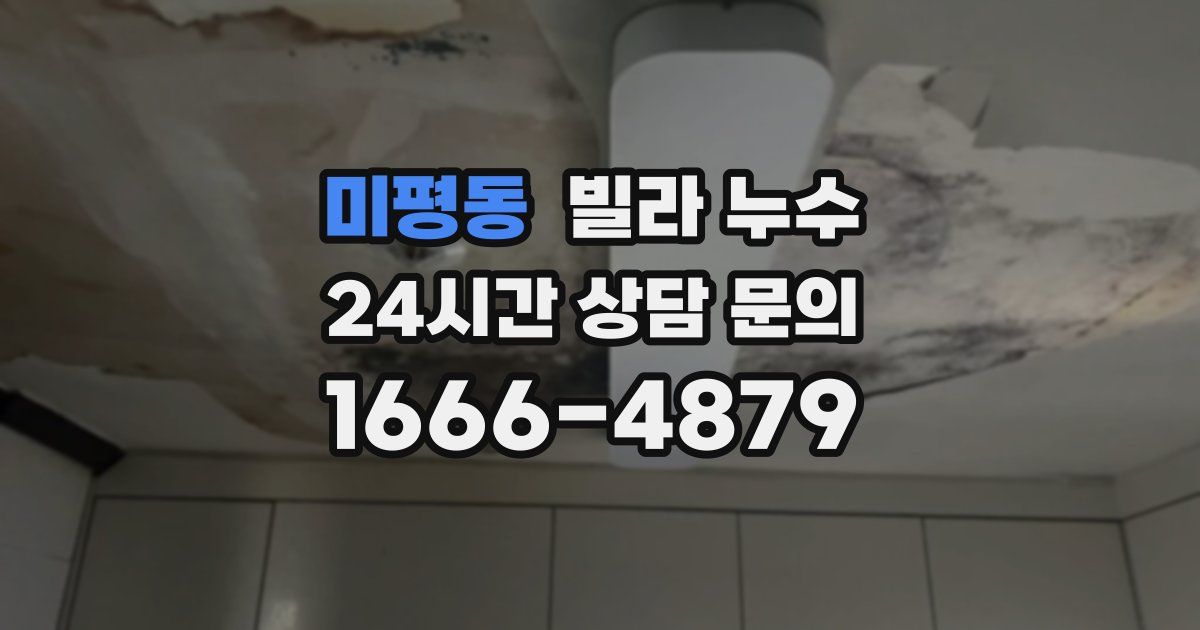 미평동 빌라 누수