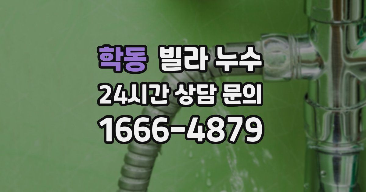 학동 빌라 누수