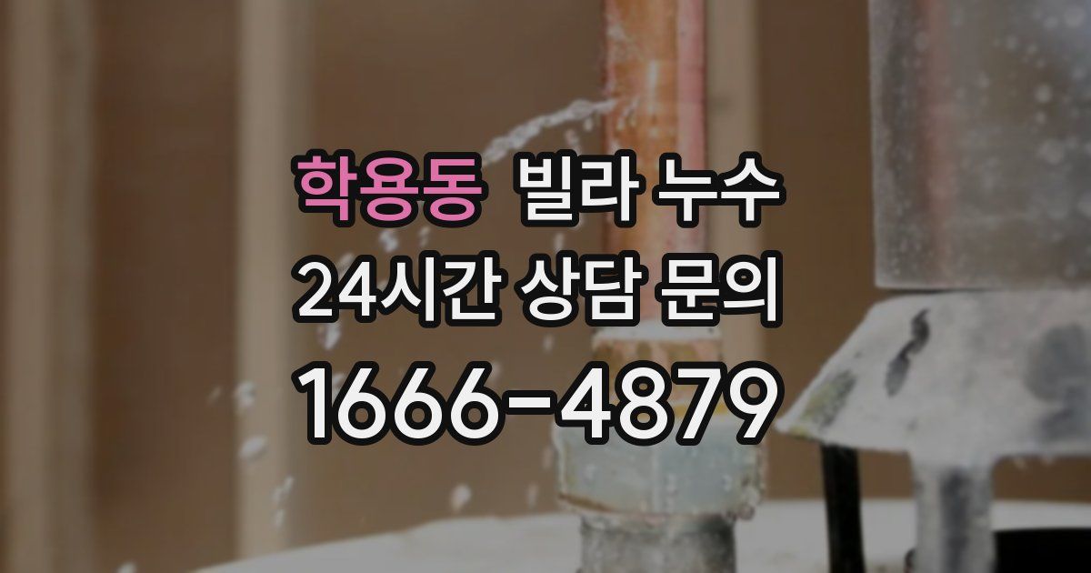 학용동 빌라 누수