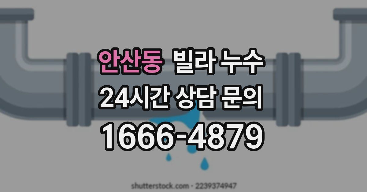 안산동 빌라 누수