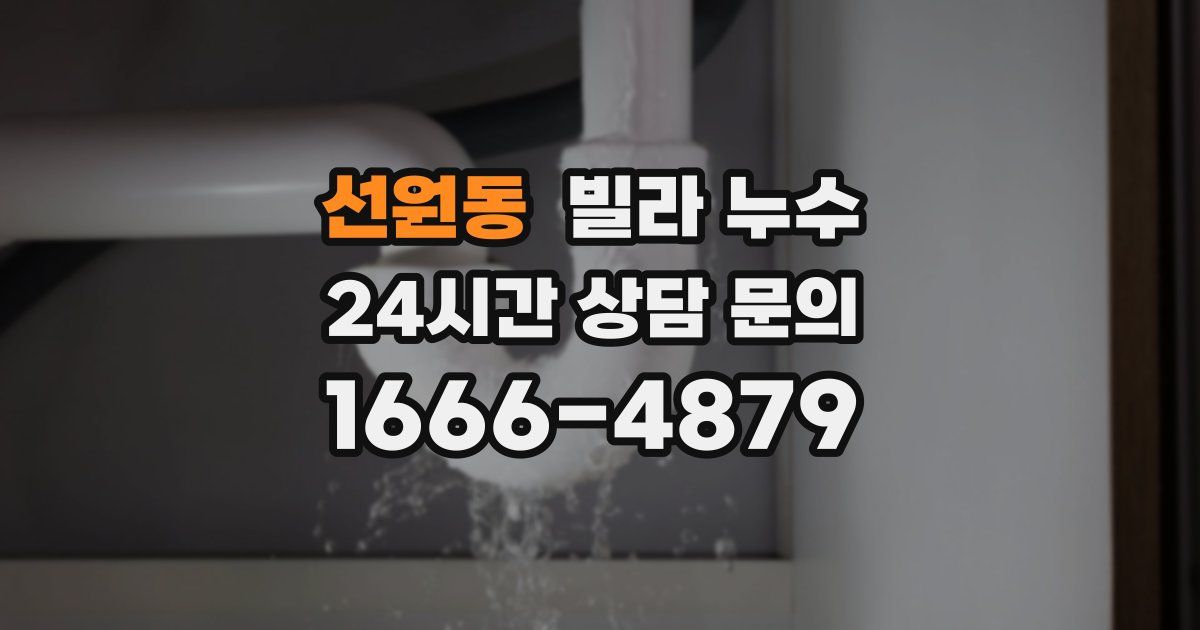 선원동 빌라 누수