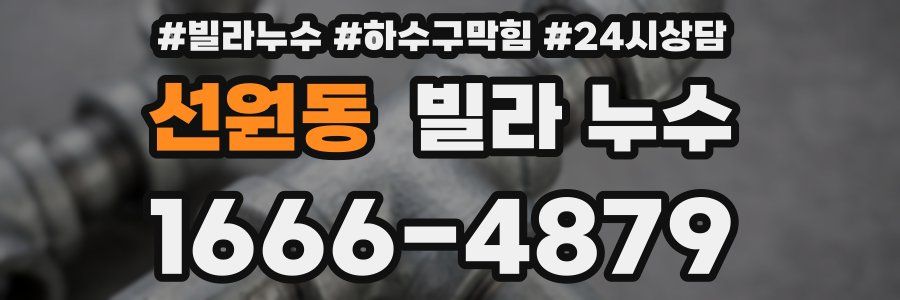 선원동 빌라 누수