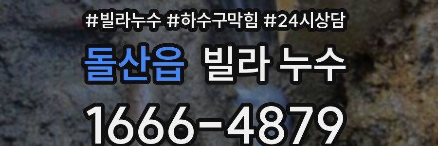 돌산읍 빌라 누수