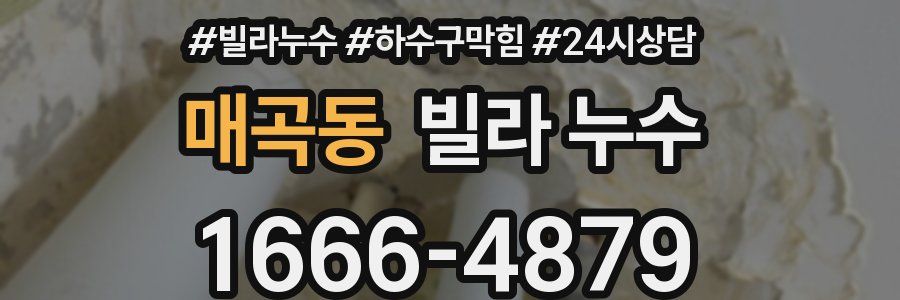 매곡동 빌라 누수