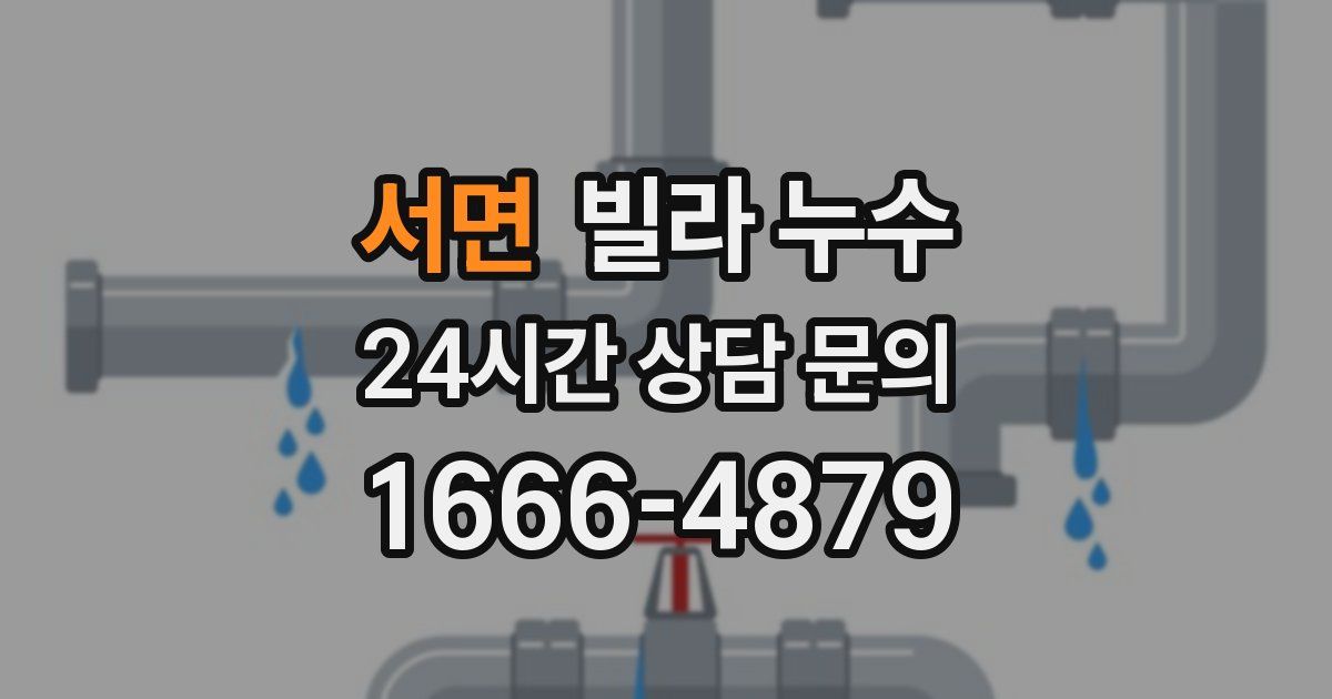 서면 빌라 누수