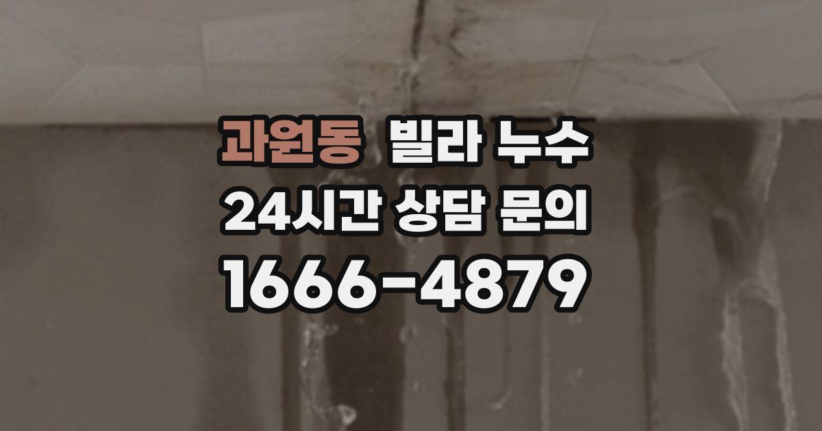 과원동 빌라 누수