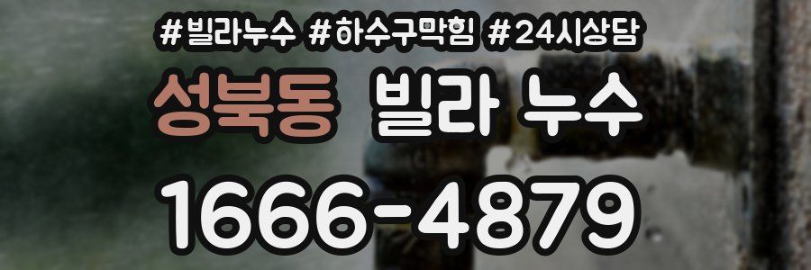 성북동 빌라 누수