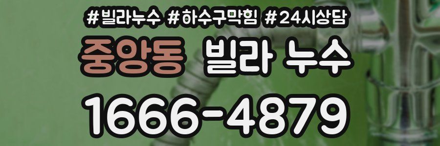 중앙동 빌라 누수