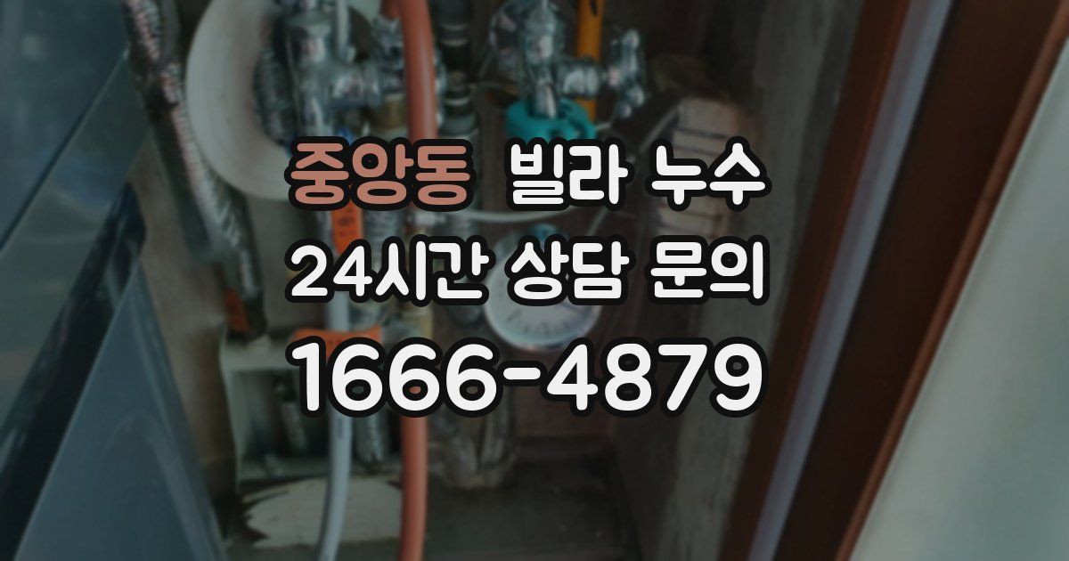 중앙동 빌라 누수