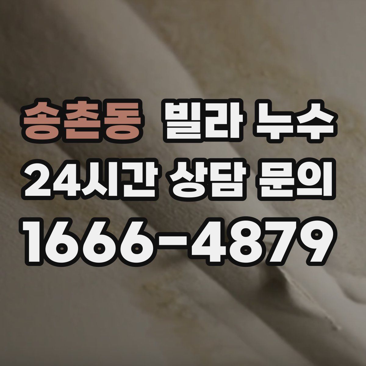 송촌동 빌라 누수