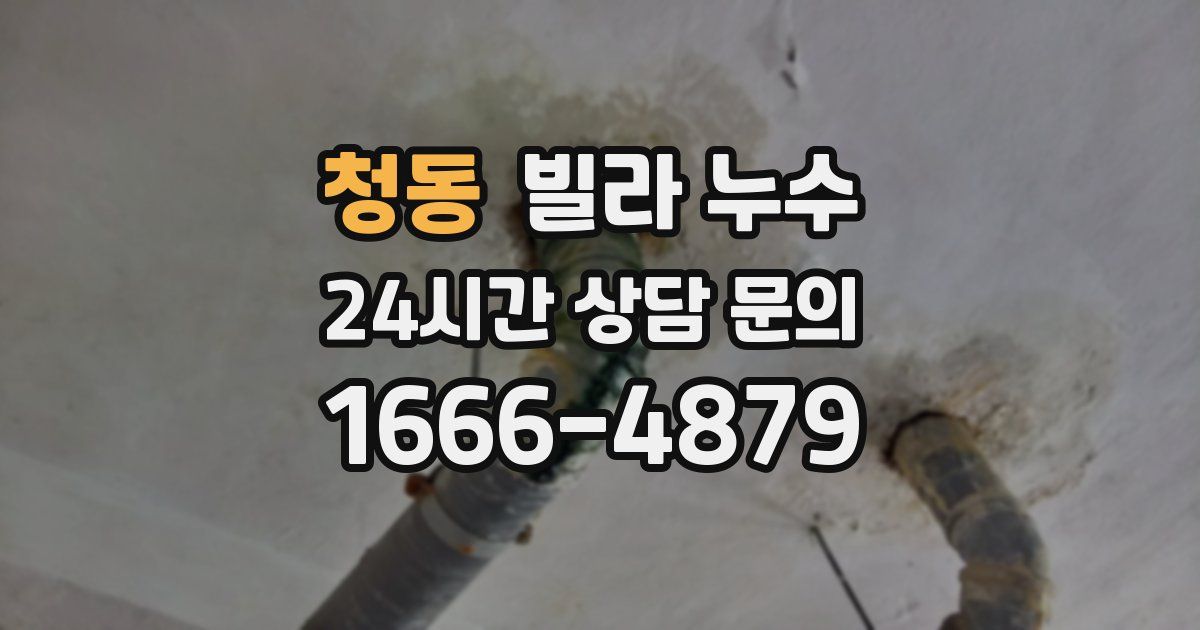청동 빌라 누수