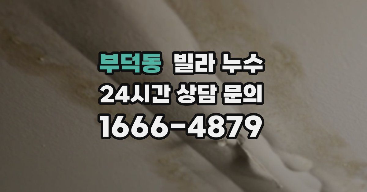 부덕동 빌라 누수