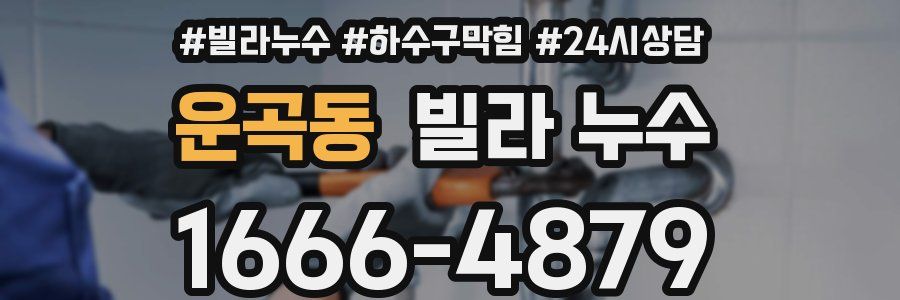 운곡동 빌라 누수