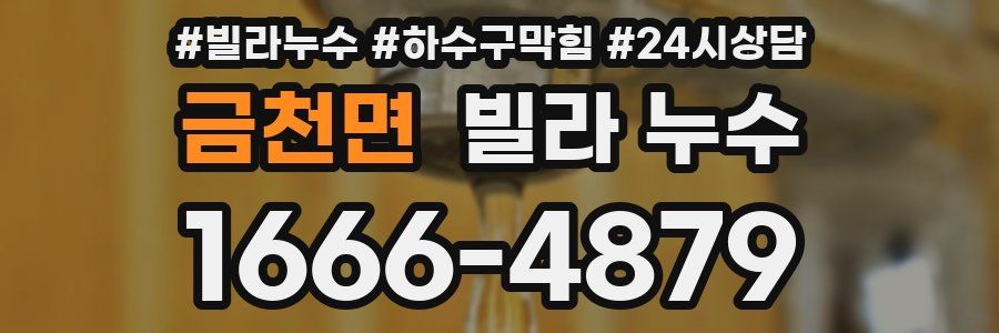 금천면 빌라 누수