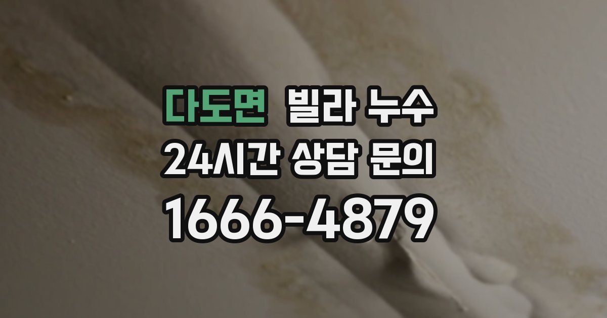 다도면 빌라 누수