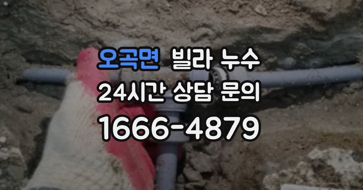 오곡면 빌라 누수