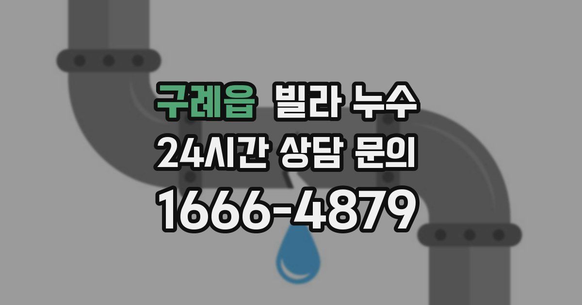 구례읍 빌라 누수