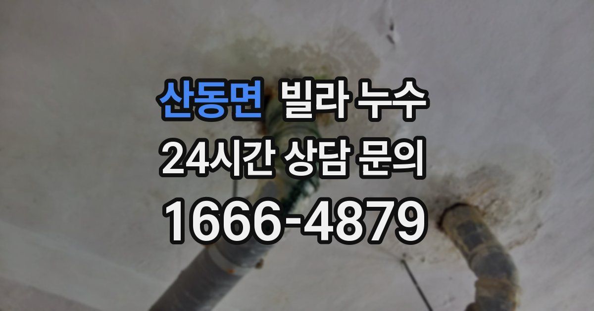 산동면 빌라 누수