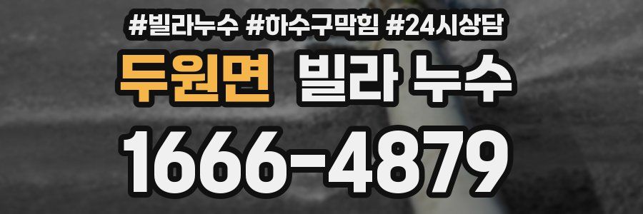 두원면 빌라 누수