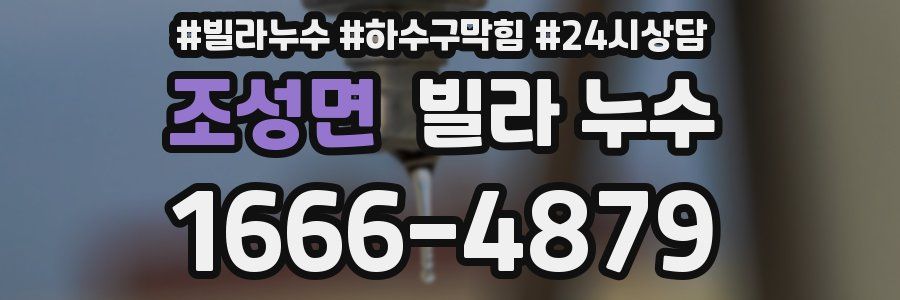 조성면 빌라 누수