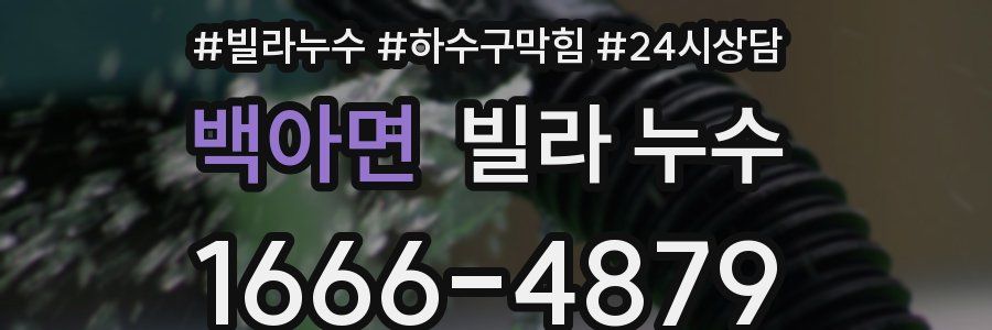 백아면 빌라 누수