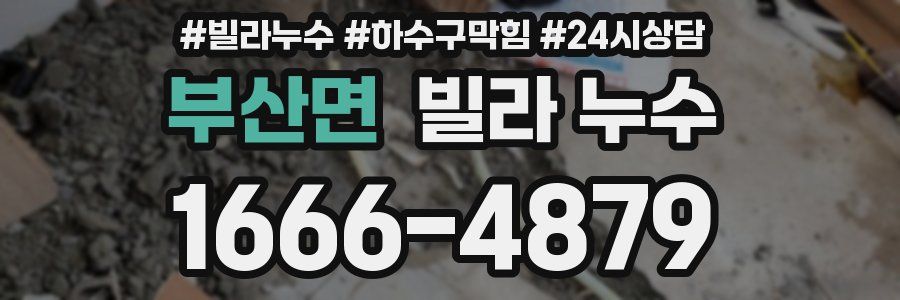 부산면 빌라 누수