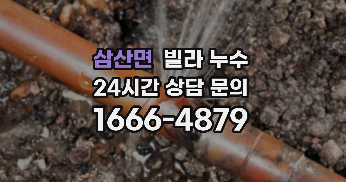 삼산면 빌라 누수