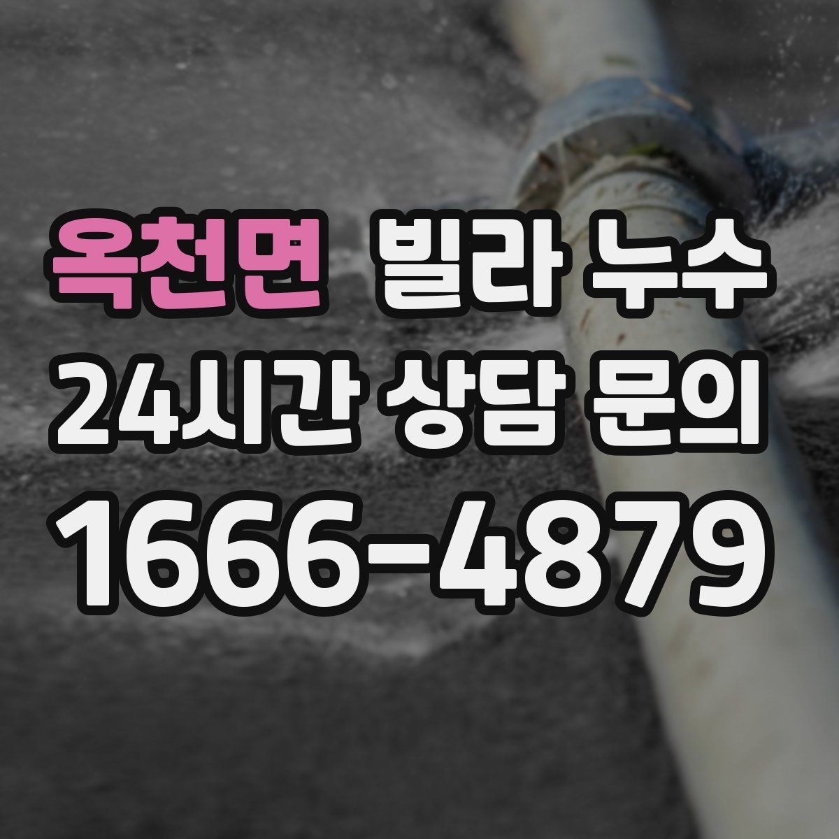 옥천면 빌라 누수 베란다 물고임이 실내 누수처럼 보일 때