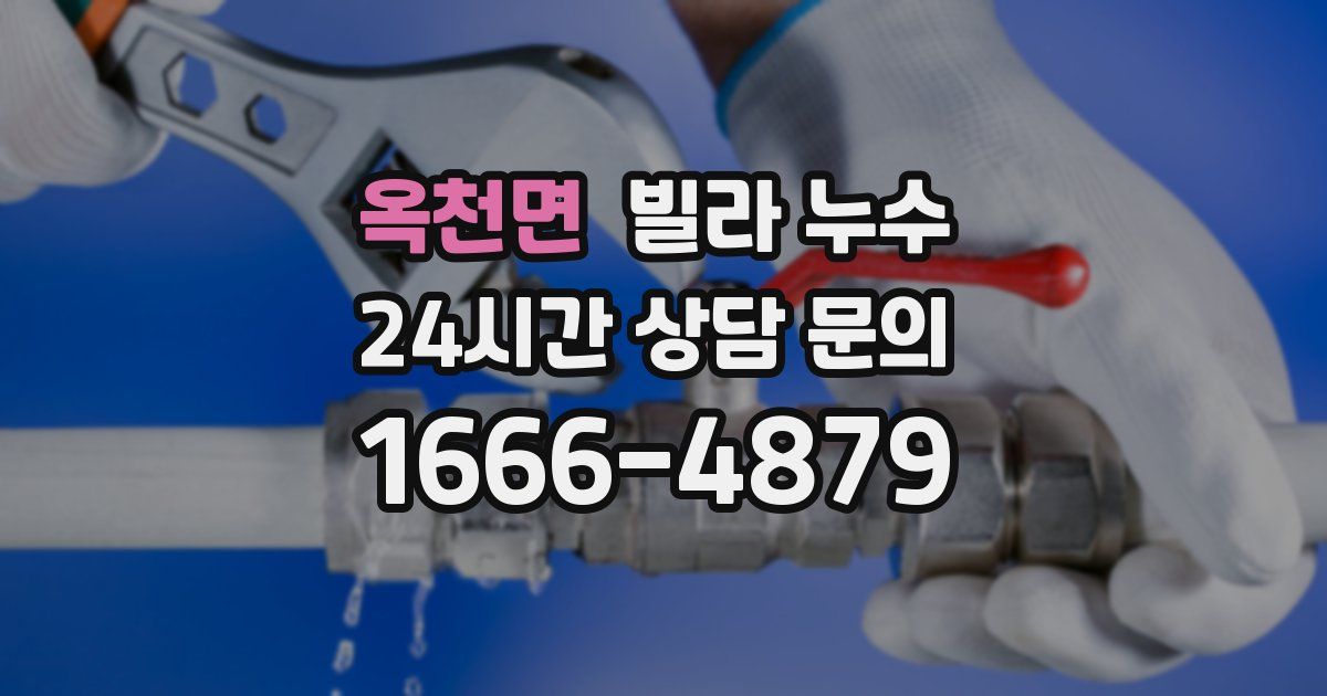 옥천면 빌라 누수