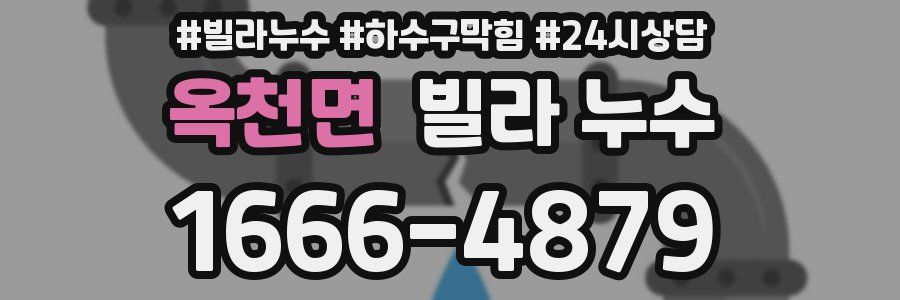 옥천면 빌라 누수