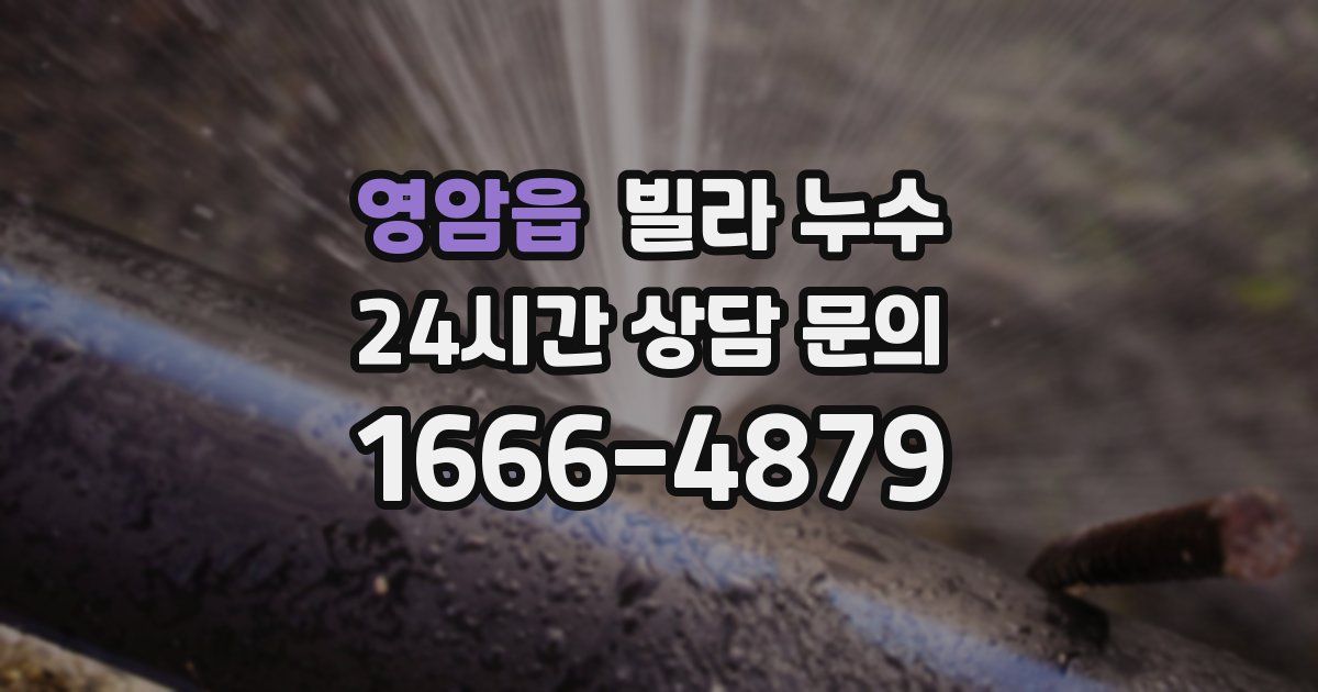 영암읍 빌라 누수