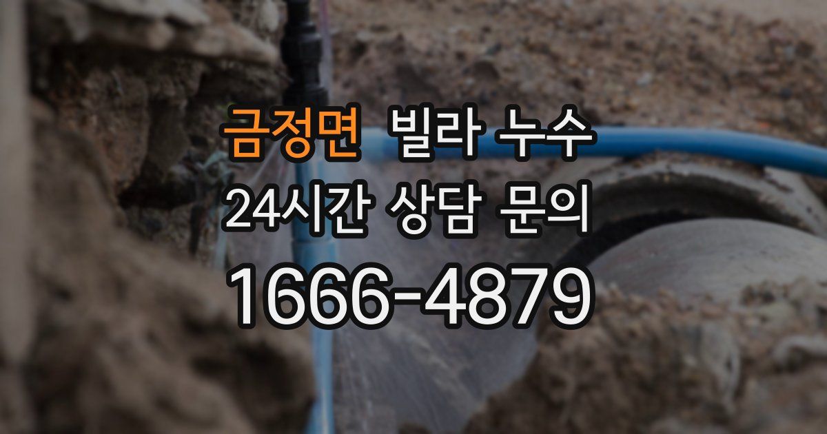 금정면 빌라 누수