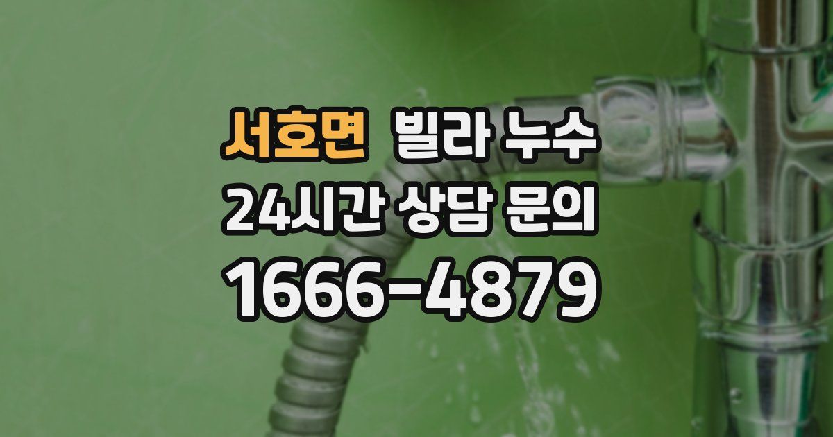 서호면 빌라 누수