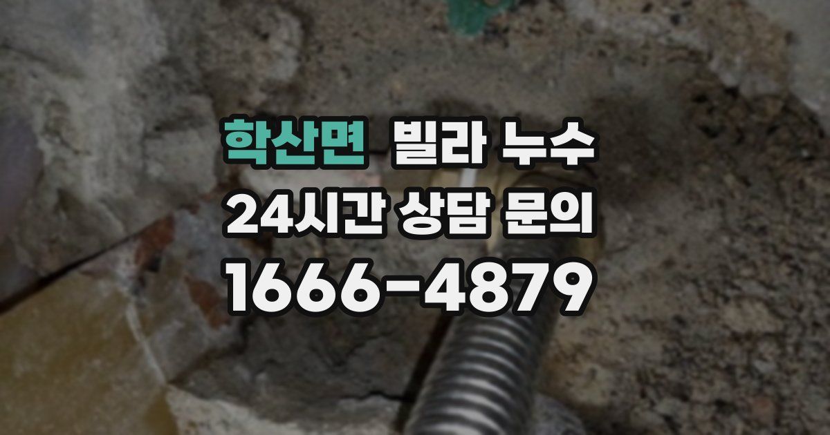 학산면 빌라 누수