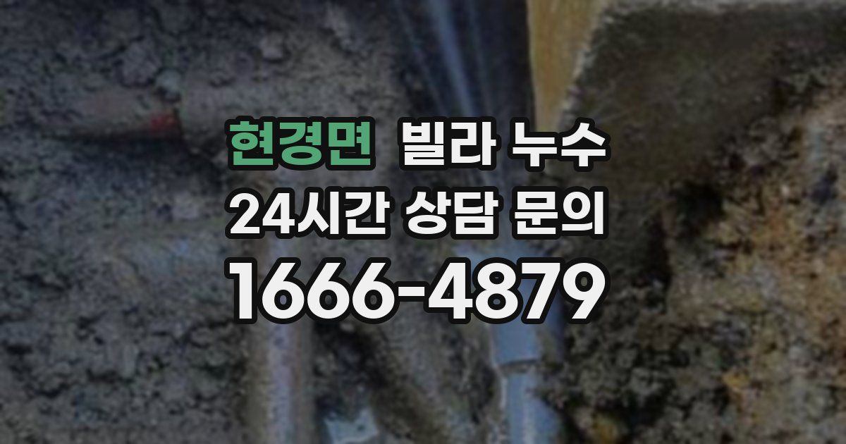 현경면 빌라 누수