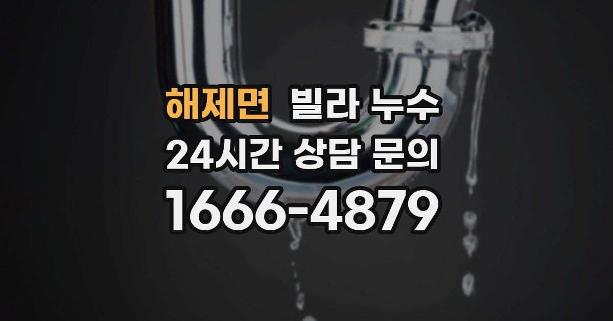 해제면 빌라 누수