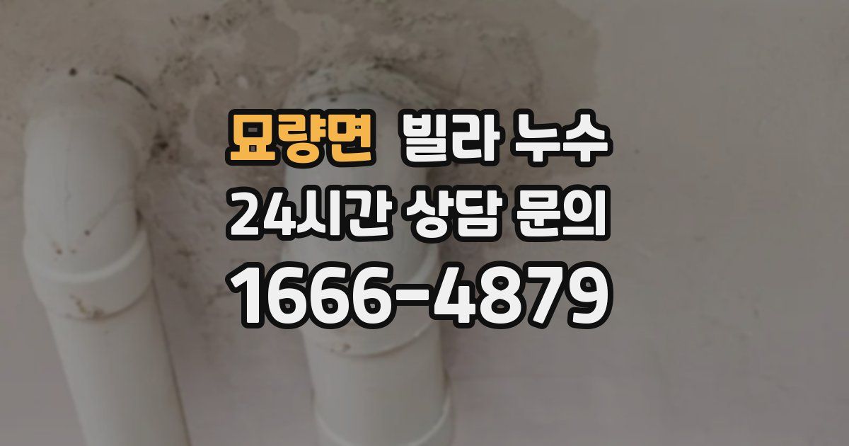 묘량면 빌라 누수