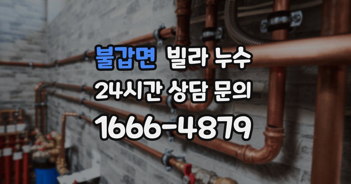 불갑면 빌라 누수