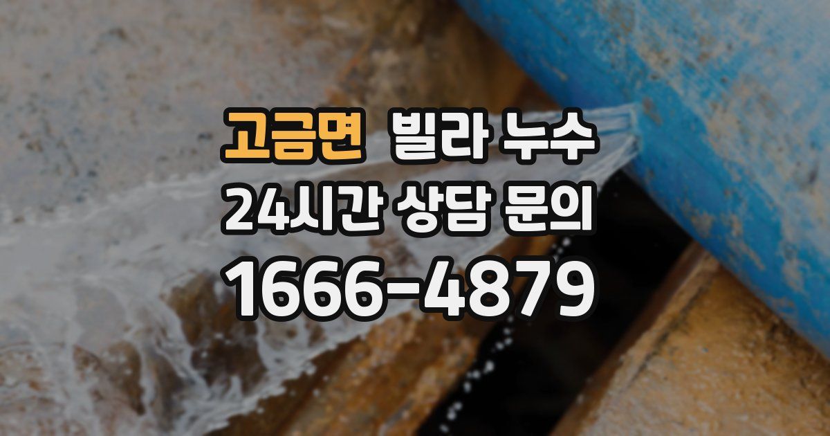 고금면 빌라 누수