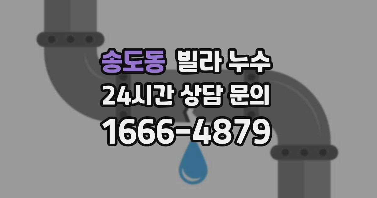 송도동 빌라 누수