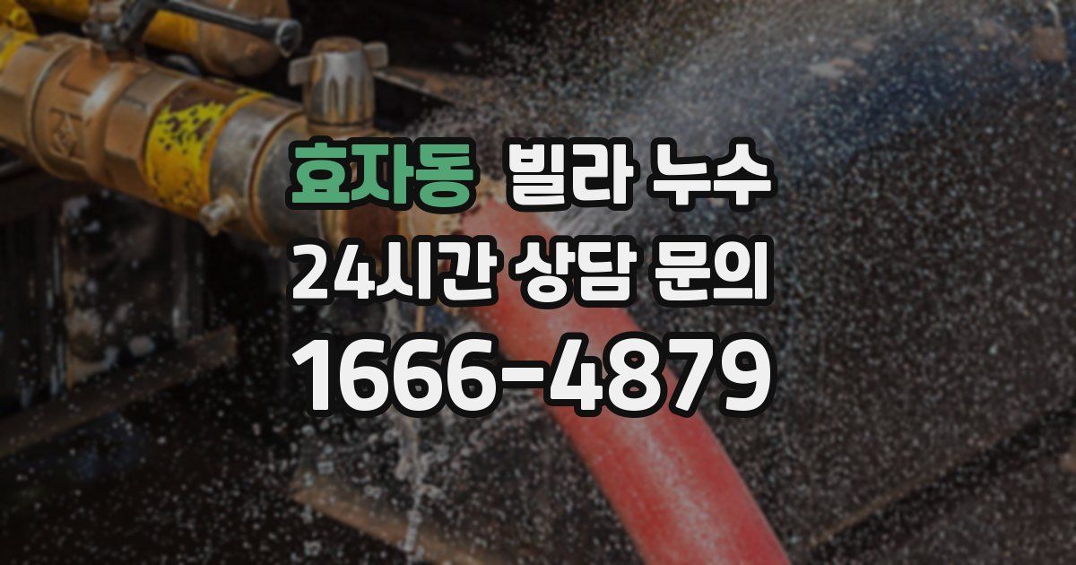 효자동 빌라 누수